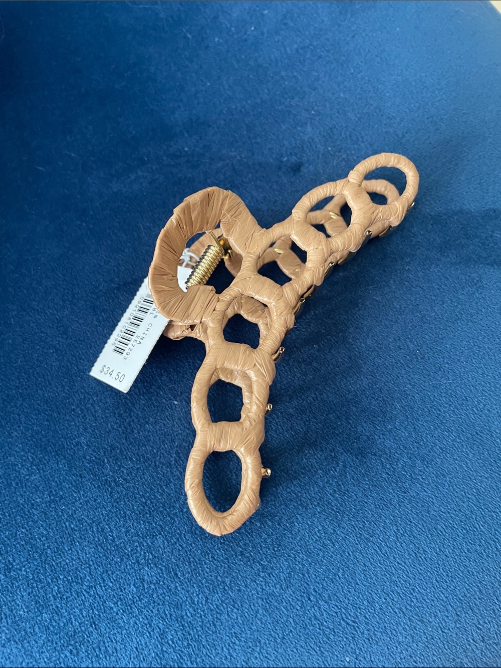 NWT J Crew Classic Tan Heavy Hair Claw Clip - Women Accessories $34